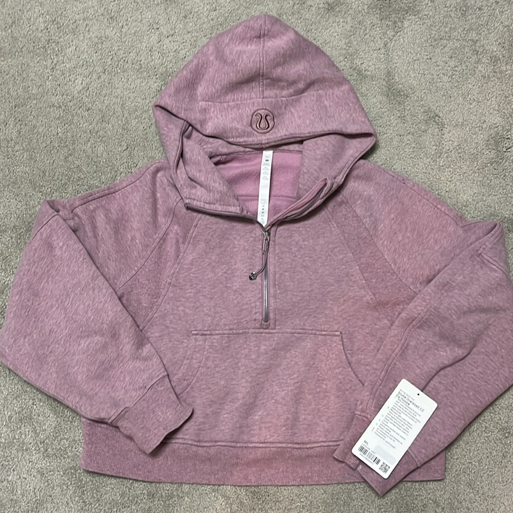 Lululemon | Scuba oversized half zip hoodie | Heathered Pink | m/l